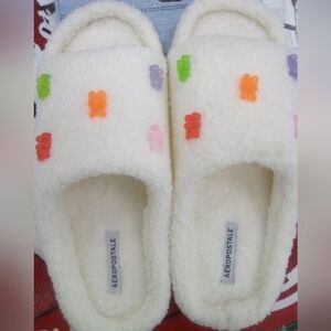 Colorful Gummy Bear Ladies Fluffy Slippers